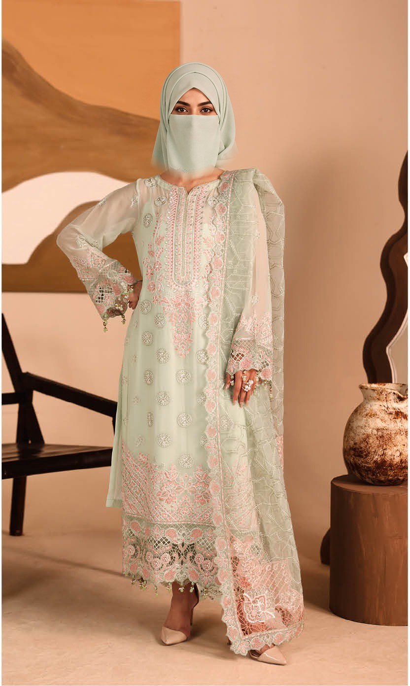 Kashish — Mint Green, styled with a matching niqab