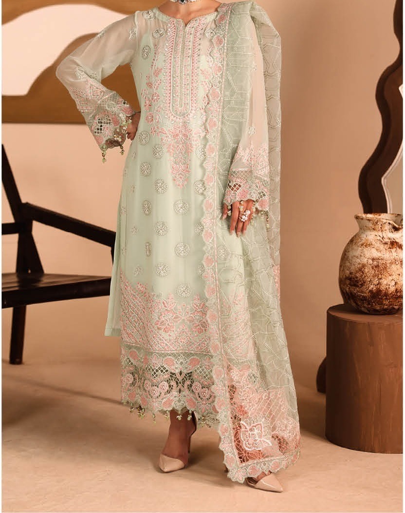 Kashish Suit — Mint Green — Zaytoon Party Wear